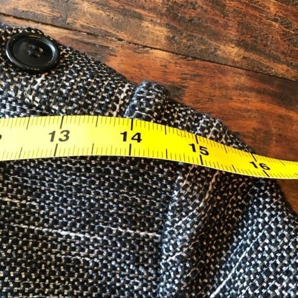 Halogen Textured Blk & White Woven Textured Blazer 8P - Picture 9 of 11